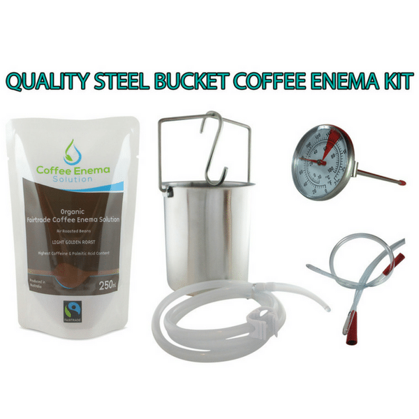 Coffee Enema Starter Kit – Quality Steel Enema Bucket – Coffee Solution ...